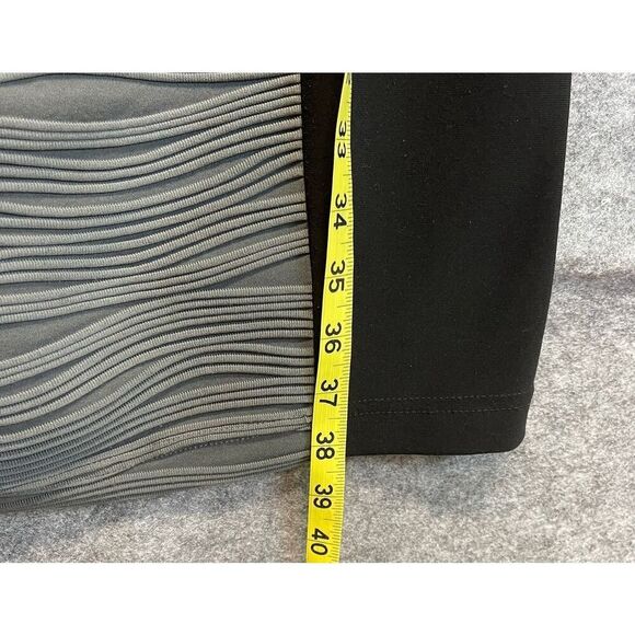 JOSEPH RIBKOFF Dress Women's Size 10 Gray Black Colorblock Textured Midi Zipper - Picture 8 of 14